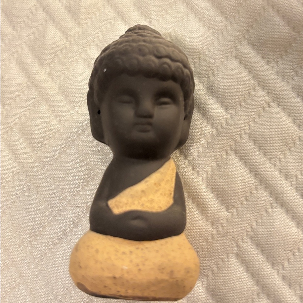 Black and Tan Buddha Figurine